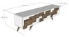 Hanah Home Stylish TV Stand, White & Marble, 160 x 45 x 35 cm | 100% Melamine Coated Particle Board, 18 mm Thick | Modern Design for Living Room & Entertainment Bild 5