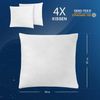 LILENO HOME Federkissen 45x45 cm [4er Set] - Kissen 45x45 cm aus Federn als Kopfkissen, Schlafkissen u. Bettkissen perfekt für Allergiker und Kinder - Federkernkissen mit je 450 g Bild 5