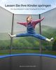 Songmics Trampolin mit Sicherheitsnetz, Leiter und gepolsterten Stangen, schwarz-blau, Ø 244 cm Bild 2