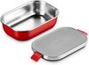 Le Creuset Lunchbox 900ml Kirschrot Edelstahl Bild 2