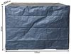 Gitterbox Abdeckung 125 x 85 x 95 cm Grau PE Gewebefolie Schutzhülle Abdeckplane asche Bild 2