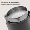 Cosumy Milchkännchen Barista Milchkännchen Edelstahl 350ml mit Lederhülle, 350 l, (Set, 1-St), Griffloses Design - Messskala im Inneren Bild 4