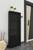 Dmora - Schuhschrank Gonzalo, Schuhregal aus Metall, Mehrzweck-Eingangsgarderobe, Möbel für Schuhe, 50x15h138 cm, Schwarz Bild 5
