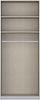 Rauch Möbel Alabama Drehtürenschrank Schrank Kleiderschrank Grau mit Spiegel, 2-türig, Inklusive Zubehörpaket Premium, 1 Kleiderstange, 2 Einlegeböden, 2 Schubkästen, BxHxT 91 x 229 x 54 cm Bild 3
