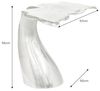 riess-ambiente Beistelltisch WILDLIFE 60cm silber · Wohnzimmertisch aus Metall (Einzelartikel, 1-St), Walflossen-Skulptur · handmade · Dekoration · maritimes Design Bild 3