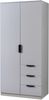Kleiderschrank Eiselfing 176x80x52 cm 3 Schubladen Grau [en. casa] Bild 5