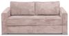 Vente-unique - LORETO Sofa SamtStoff Puderrosa - B 223 cm95 cm x H 90 cm x L 215 cm Bild 2