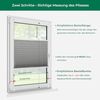 Allesin Plissee ohne Bohren Plissees Klemmfix Anthrazit 60x100 cm(BxH), Plisseerollo Faltrollo mit Klemmträger, Jalousie Rollos für Fenster und Tür, Sichtschutz und Sonnenschutz Bild 5