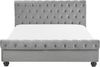 Bett Samtstoff hellgrau 160x200 cm AVALLON Bild 5