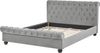 Bett Samtstoff hellgrau 160x200 cm AVALLON Bild 4