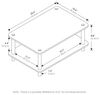 Furinno JUST Couchtisch, 2-stufiger Moderner Couchtisch Mit Offenem Regalboden, Beistelltisch Mit Werkzeugloser Montage, Für Wohnzimmer, Schlafzimmer, Homeoffice, Reinweiß Bild 2