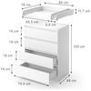 Wickelkommode Emmi Weiß 80 x 111.6 cm mit 4 Schubladen Vitalispa Bild 2