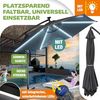 Kesser® Sonnenschirm LED Solar mit Abdeckung, Polyester / Aluminium anthrazit, Ø 300cm Bild 4