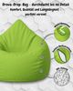 PATCH HOME Patchhome Sitzsack Tropfenform - Kiwi für In & Outdoor XXXL 480 Liter - mit Styropor Füllung in 25 versch. Farben und 3 Größen Bild 5