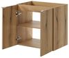Waschtischunterschrank Skelbolu 60x60x40cm Eicheoptik/Schwarz [en. casa] Bild 3