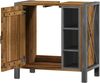 Badset Detroit 5teilig mit Spiegelschrank aus recycelter Pinie mit Metall grau Bild 5