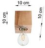 Sollux Ariz Aufbauleuchte Natur Holz E27 dimmbar 10x10x10cm Bild 5