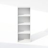 Furinno Reed Kleiderschrank-Organizer und Aufbewahrung, 4-Ebenen Kleiderschrank-Organizer, Offenes Regal Kleiderschrank-Aufbewahrung, für Kleiderschrank, Schlafzimmer, Wohnzimmer, Weiß Bild 4