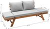 Dehner Gartenliege Sofa Macao, inkl. Polster, 196 x 75 x 70 cm, FSC®-zertifiziertes Holz, individueller Komfort dank höhenverstellbarer Seitenteile Bild 2