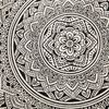 Teppich schwarz/creme Baumwolle ø 120 cm Mandala-Muster HIZAN Bild 5