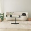 Modern Coffee Table with 100% Tempered Glass Top, 90 x 60 x 40 cm, Stylish Black Metal Legs, Disassembled for Easy Assembly, Elegant & Novel Design Bild 2