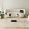 Modern Coffee Table with 100% Tempered Glass Top, 90 x 60 x 40 cm, Stylish Black Metal Legs, Disassembled for Easy Assembly, Elegant & Novel Design Bild 3