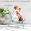 Outsunny Balkonset mit Bistrotisch, ergonomische muschelförmige Gartenstühlen, (3-teilig Gartenmöbel-Set, 3-tlg, Bistro-Set aus Stahl), für den Außenbereich, Balkon, Grün Bild 4