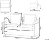 Schlafsofa 2-Sitzer Polsterbezug hellgrau HOVIN Bild 3