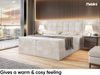 MEBLINI Boxspringbett DRAGO 180x200 cm mit Bettkasten - H4/Creme Samt Polsterbett - Doppelbett mit Topper & Taschenfederkern-Matratze Bild 3