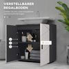 Kleankin Waschbeckenunterschrank mit Verstellbarer Ablage, Waschtischunterschrank mit Griff, (Unterschrank, 1-St, Badunterschrank) mit Kippschutz, Grau, 60 x 30 x 60 cm Bild 5