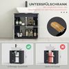 Kleankin Waschbeckenunterschrank mit Verstellbarer Ablage, Waschtischunterschrank mit Griff, (Unterschrank, 1-St, Badunterschrank) mit Kippschutz, Grau, 60 x 30 x 60 cm Bild 4