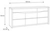 FORTE Saint Tropez Sideboard mit LED Beleuchtung, Holzwerkstoff, Beige/Braun/Weiß, 187,4 x 84,4 x 52,7 cm Bild 3