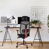 hjh OFFICE Ergonomischer Bürostuhl Bicolore HIGH Drehstuhl mit Verstellbarer Lordosenstütze, Sitz neigbar und tiefenverstellbar, Schwarz/Rot Bild 2