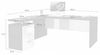 Dmora - Schreibtisch Mark, Eiche, Eck-PC-Schreibtisch, Mehrzweck-Bürotisch, Platzsparend mit mehreren Positionen, 160 x 60 x 75 cm, Made in Italy Bild 2