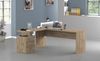 Dmora - Schreibtisch Mark, Eiche, Eck-PC-Schreibtisch, Mehrzweck-Bürotisch, Platzsparend mit mehreren Positionen, 160 x 60 x 75 cm, Made in Italy Bild 5