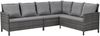 SVITA MADISON Polyrattan Essgruppe Gartenmöbel Set Rattan Lounge Ecksofa grau Bild 5