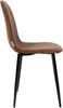 ML-DESIGN Stuhl Esszimmerstuhl mit Rückenlehne, Polsterstuhl mit Metallbeinen (Komplett-Set, 4 St), Wohnzimmerstuhl ergonomisch Braun mit Kunstlederbezug Küchenstuhl Bild 3