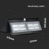 V-TAC 8279 VT-767-7-B Solar-Wandstrahler mit Bewegungsmelder LED (RGB) 8 W Just Black Bild 3