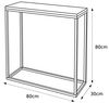 lukmebel Moderner Universal-Konsolentisch für Flur Wohnzimmer Schlafzimmer Industriestil Design laminierte Platte Platte Plus Stahlrahmen Schutzkante 30 x 80 x 80 cm Schwarz/Dunkler Beton Bild 3