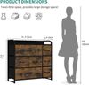 YITAHOME kommode mit Schubladen, Schrank mit 7 Schubladen aus Stoff, Aufbewahrungskommode Modernen Stil für Schlafzimmer, Wohnzimmer, Kinderzimmer, Flur, rustikal braun Bild 3