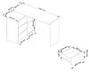 AKORD Eck-Schreibtisch B-16 mit 3 Schubladen und 2 Ablagen | Schreibtisch | ecktisch | Eck Schreibtisch für Home Office | Einfache Montage | B124 x H77 x T85, 48 kg Kraft Eiche Bild 3