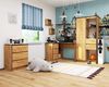 AKORD Eck-Schreibtisch B-16 mit 3 Schubladen und 2 Ablagen | Schreibtisch | ecktisch | Eck Schreibtisch für Home Office | Einfache Montage | B124 x H77 x T85, 48 kg Kraft Eiche Bild 2