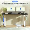 FLEXISPOT Höhenverstellbarer Schreibtisch 140×80cm, mit Haken und 25mm EINTEILIGER Tischplatte, ergonomischer Schreibtisch mit LED-Höhenanzeige und Memory-Funktion (Schwarz, Mousseweiß) Bild 2