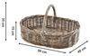 Kobolo Tablett Dekotablett Serviertablett aus Rattan kubu grey, Rattan Bild 3
