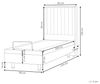 Bett verstellbar Stoff CASTELLAN 90 x 200 cm Dunkelgrau Bild 3