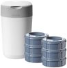 Tommee Tippee Twist & Click Starter Package Windeleimer + 6 Nachfüllpackungen Weiß Bild 2