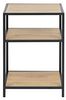 Selsey Seaford - Standregal/Beistellregal - Schwarz/Eiche - Industrial-Style - 63 cm hoch Bild 3