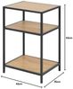 Selsey Seaford - Standregal/Beistellregal - Schwarz/Eiche - Industrial-Style - 63 cm hoch Bild 2
