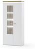 Vitrine >Chalki< in Weiß - 88x198x38cm (BxHxT) Bild 3