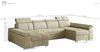 MOEBLO Wohnlandschaft LUKA U, Couch für Wohnzimmer Schlafsofa Sofa verstellbare Kopfstütze U-Form Eckcouch Wohnlandschaft Polsterecke mit Schlaffunktion und Bettkasten, (BxHxT): 330x94x168 cm Bild 2